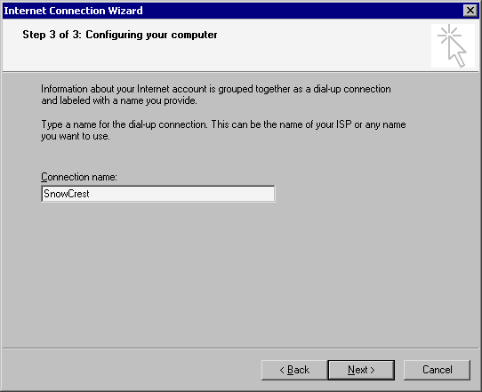 The Internet Connection Wizard