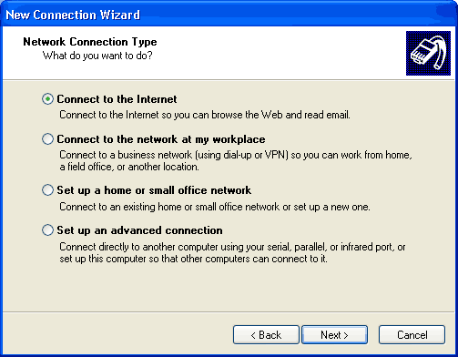 New Connection Wizard