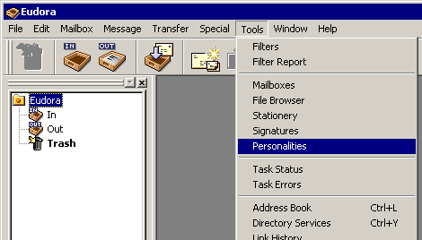 Tools menu